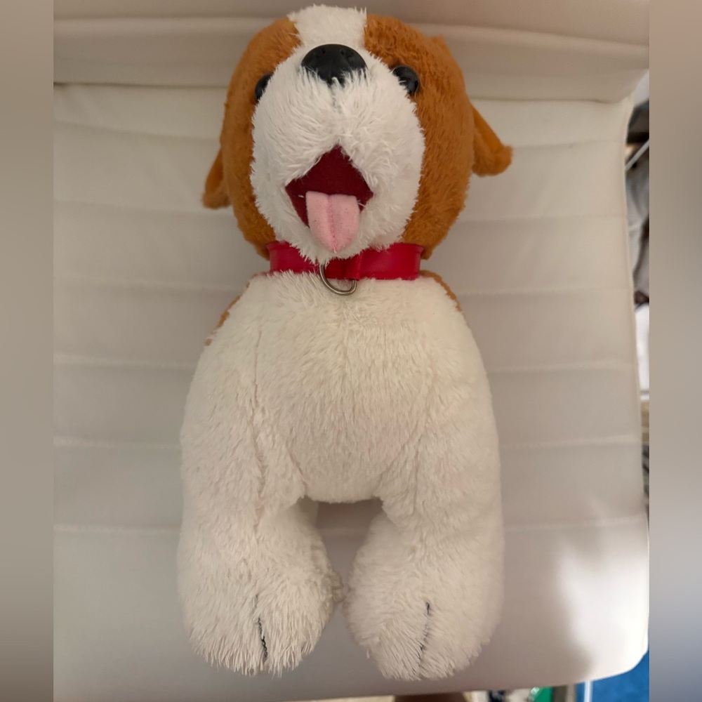 Build A Bear Spotted Puppy Dog 11.5” x 10” Tan Brown, Black and White BAB - Picture 6 of 8